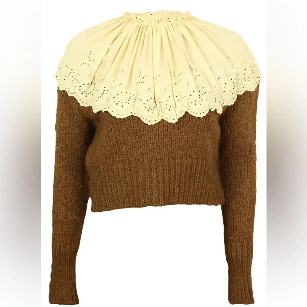 Nwt Zara Vintage Pullover Nikky Beige M Size